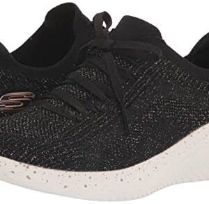 Skechers Sport Women's Women's Ultra Flex 3.0 Sneaker, Black/Rose Gold=BKRG, 7