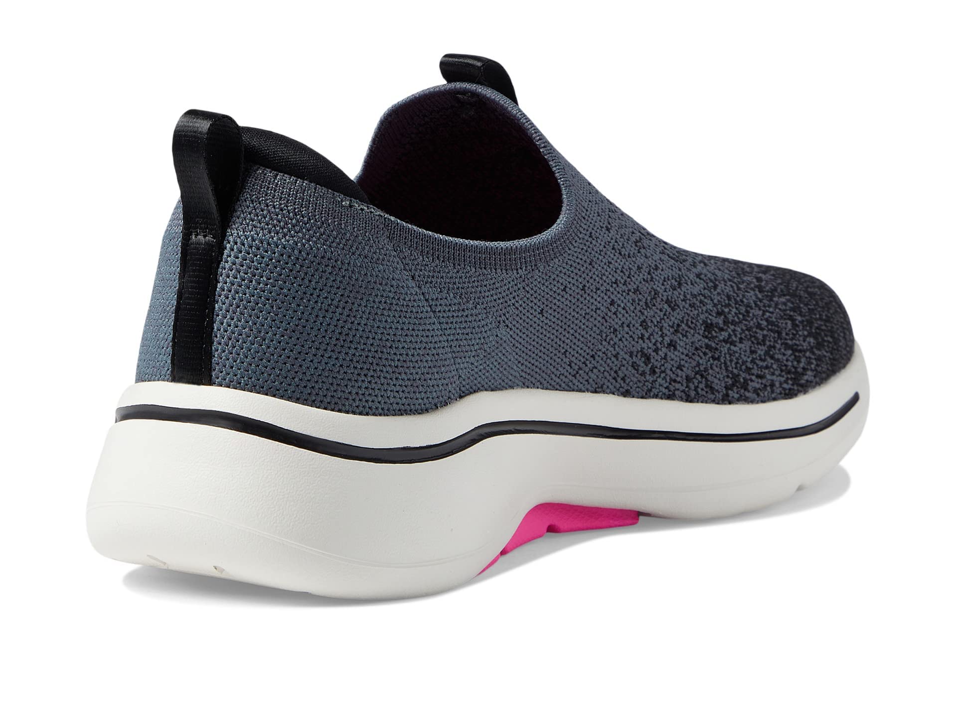 Skechers Go Walk Arch Fit - Lunar Views Black/Hot Pink 8 B (M)