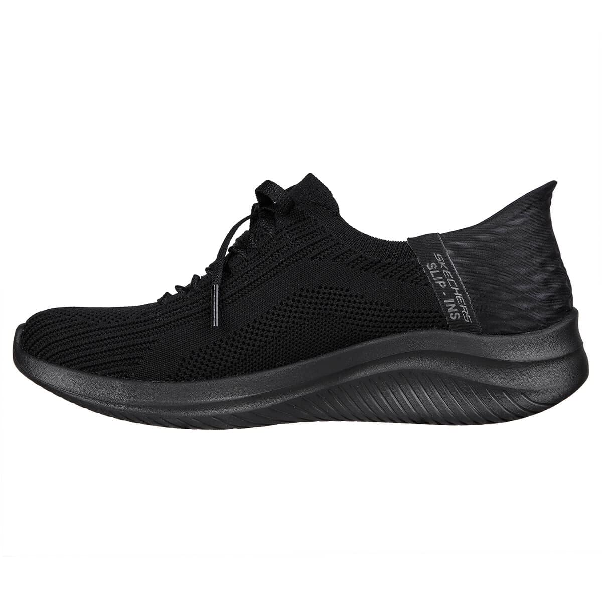 Skechers Sport Women's Women's Hands Free Slip-Ins Ultra Flex 3.0-Brilliant Path Sneaker, Black/Black, 7.5