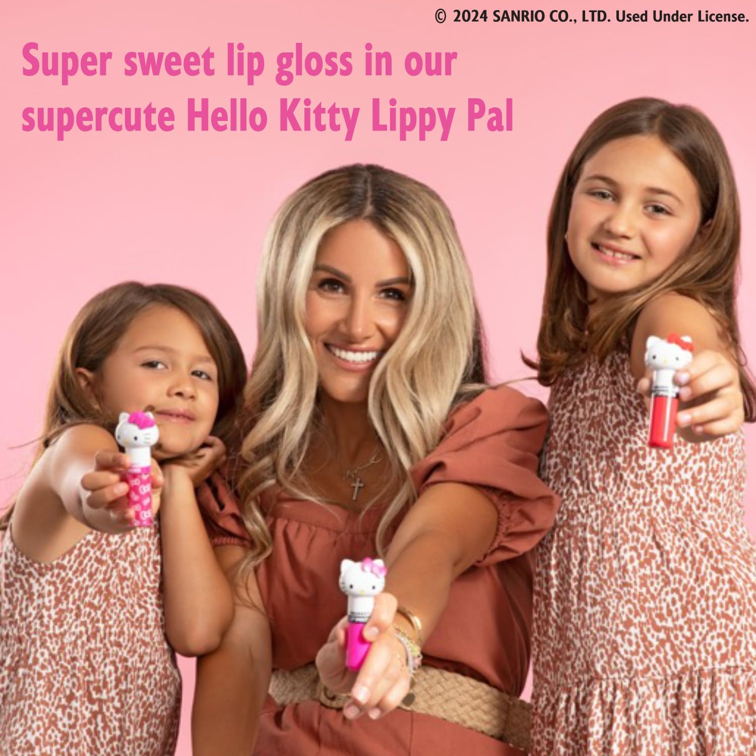 Lip Smacker Lippy Pals Swirls, Sanrio Hello Kitty, Flavored Moisturizing & Smoothing Soft Shine Lip Balm, Hydrating & Protecting Fun Tasty Glossy Finish , Cruelty-Free & Vegan - Kiwi