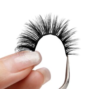 Onlyall Lashes Mink False Eyelashes Natural Wispy Lashes Soft Faux Mink Lashes Fluffy False Lashes 16MM A04