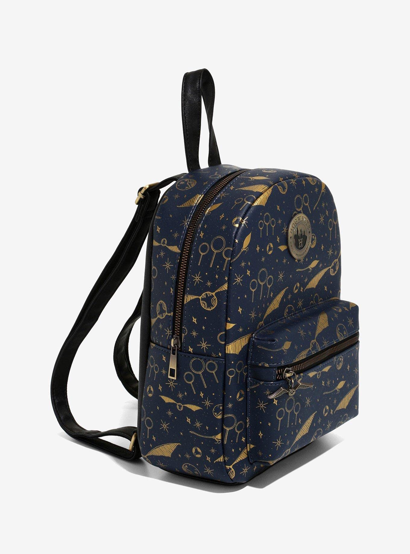 Hot Topic Exclusive: Harry Potter Navy & Gold Quidditch Mini Backpack - Officially Licensed for Wizards, Exclusive to Hot Topic!