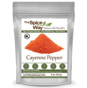 the spice way red pepper premium cayenne ground - 8 oz - pure chile powder with 80,000 heat units