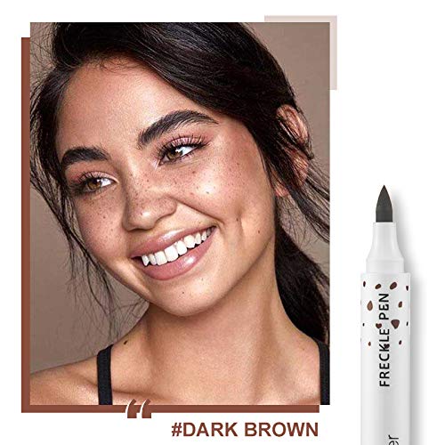 AKARY Freckle Pen, Lifelike Freckle Makeup Pen Freckle Color Concealer Pen, Waterproof Longlasting Soft Dot Spot Professional Faux Freckles for Natural Effortless Sun Kissed Makeup (1Pc, Dark Brown)