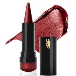 black radiance metalicious metallic lipstick lip sculptor jeweled garnet (red)