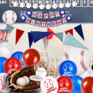 BANBALLON 53 PCS Baseball Party Decorations Baseball Party Supplies Including Happy Birthday Banner Balloons and Baseball cake toppers for Sports Theme Birthday Party and Baseball Theme Party Decor