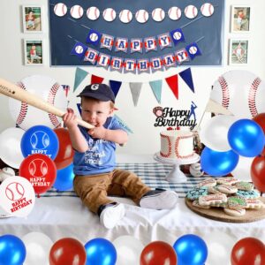 BANBALLON 53 PCS Baseball Party Decorations Baseball Party Supplies Including Happy Birthday Banner Balloons and Baseball cake toppers for Sports Theme Birthday Party and Baseball Theme Party Decor