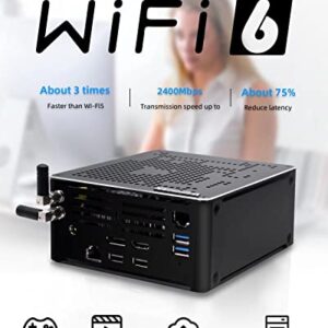 WEIDIAN Mini Complete PC, Mini PC Windows 11 Pro, Core i9-10980HK 64GB DDR4 RAM 512GB NVME SSD 1TB HDD,Mini Computer Windows 11, Micro PC, Micro Computer Support Dual Display, 4K HD, BT5.2 and WiFi6