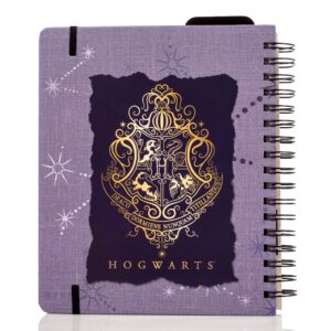 Conquest Journals Harry Potter Time is of The Essence Undated Spiral Planner, Vertical Format, Wrapped Book Board Cover, Spiral Bound, 5 Sticker Sheets, Elastic Closure Strap, Bookmark, 7.75"x9.25"