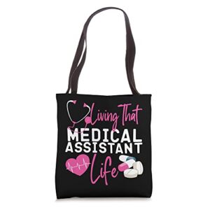 certified medical assistant life cma tote bag
