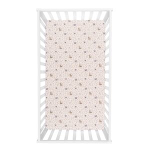 Trend Lab Autumn Forest Deluxe Flannel Fitted Crib Sheet, Peach