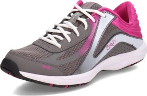ryka women's dash pro walking shoe grey/pink 9 m