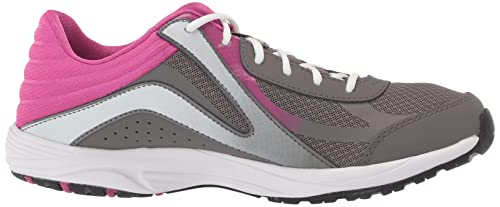 Ryka Women's Dash Pro Walking Shoe Grey/Pink 10 M