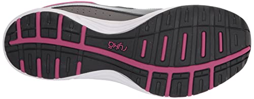 Ryka Women's Dash Pro Walking Shoe Grey/Pink 10 M