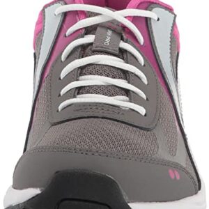Ryka Women's Dash Pro Walking Shoe Grey/Pink 10 M