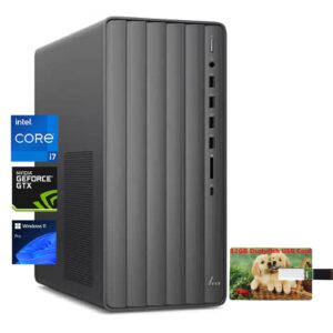 HP Envy Desktop, Intel Core i7, Windows 11, 32GB RAM, 1TB SSD, GeForce GTX 1660 Super, Wi-Fi 6, Bluetooth, RJ-45, HDMI, 32GB Durlyfish USB Card