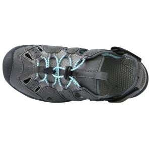 Northside Women's Burke 3.0 Sport Sandal, Dark Gray/Aqua-077, 9