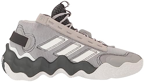 adidas Exhibit B Womens Mid Basketball Shoe, Grey/White/Team Dark Grey, 11.5