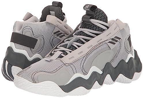 adidas Exhibit B Womens Mid Basketball Shoe, Grey/White/Team Dark Grey, 11.5