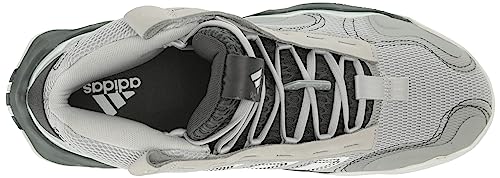 adidas Exhibit B Womens Mid Basketball Shoe, Grey/White/Team Dark Grey, 11.5