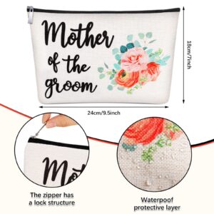 Vesici Mother of the Bride Gift Mother of the Groom Mug Mother of the Bride Makeup Bags Personalized Wedding Gifts for Mom Engagement Announcement Party (White, Mother of The Bride)