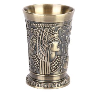 tomotato shot glass, vintage egypt style wine cup metal goblet egyptian style wine glass egyptian art craft decoration gift home ornaments