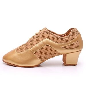 dkzsyim women&men ballroom dance practice shoes closed toe latin tango modern dance teaching shoes,us 7.5