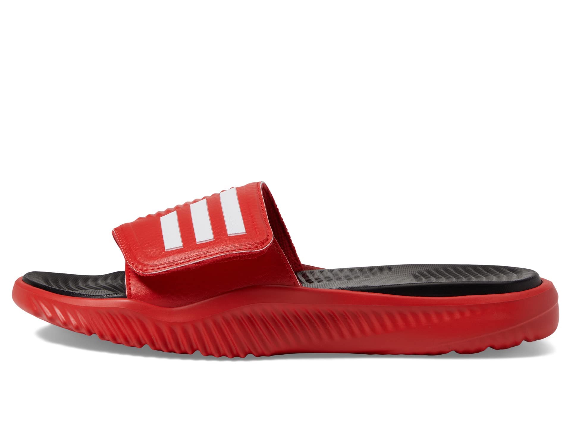 adidas Unisex Alphabounce 2.0 Slides Sandal, Vivid Red/White/Black, 9 US Men