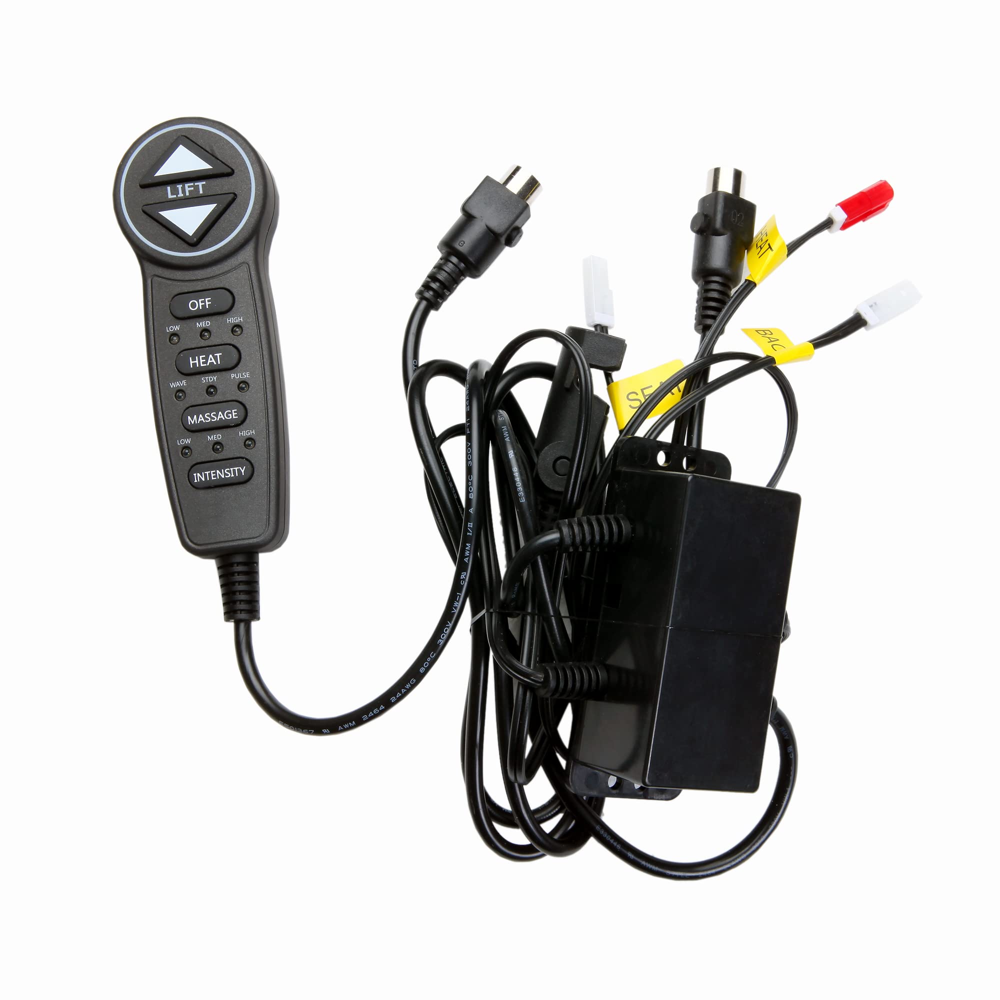 Fruhdi 5 Pin Prong MLSK55- A1 Hand Control Handset Remote with USB Heat and Massage for Lift Chairs Power Recliners