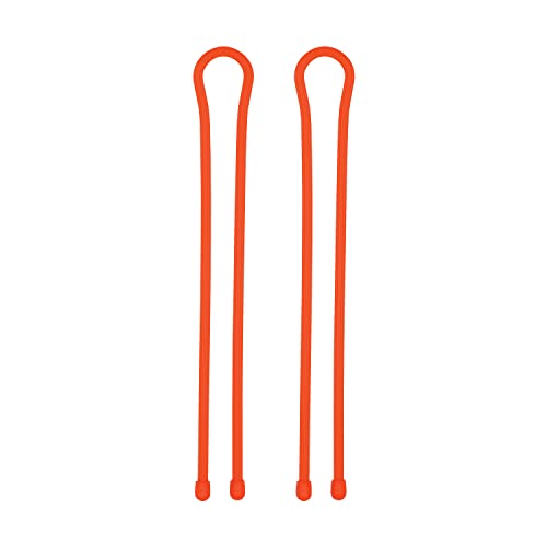 Nite Ize Gear Tie Reusable Rubber Twist Tie 24", 2-Pack, Bright Orange New Packaging