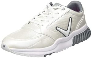 callaway women's golf shoe, white grey, 4.5 uk wide