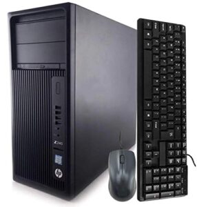hp z240 tower computer desktop pc, intel core i5-6500 3.20ghz processor, | 8gb ram, 128gb ssd + 2tb hdd |hdmi, amd radeon rx-550 4gb graphics, wireless wifi, windows 10 (renewed)