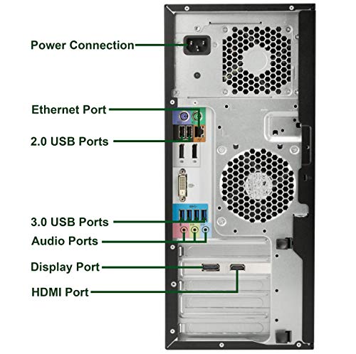 HP Z240 Tower Computer Desktop PC, Intel Core i5-6500 3.20GHz Processor, | 8GB Ram, 128GB SSD + 2TB HDD |HDMI, AMD Radeon RX-550 4GB Graphics, Wireless WiFi, Windows 10 (Renewed)