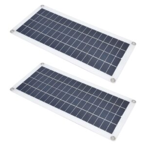 01 02 015 solar charging panel, 2x10w dual female usb port photovoltaic wide application solar panel set for outdoor for emergency for boats for rvs for satellites