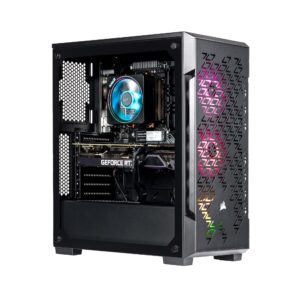 Velztorm Fultix Custom Built Gaming Desktop PC (AMD Ryzen 5-5500 6-Core, GeForce RTX 3070 8GB, 32GB DDR4, 512GB PCIe SSD + 2TB HDD (3.5), RGB Fans, 650W PSU, AC WiFi, Bluetooth, Win 11 Pro)