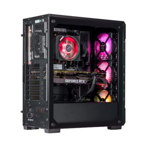 Velztorm Fultix Custom Built Gaming Desktop PC (AMD Ryzen 5-5500 6-Core, GeForce RTX 3070 8GB, 32GB DDR4, 512GB PCIe SSD + 2TB HDD (3.5), RGB Fans, 650W PSU, AC WiFi, Bluetooth, Win 11 Pro)