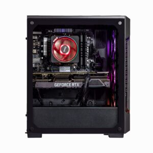 Velztorm Fultix Custom Built Gaming Desktop PC (AMD Ryzen 5-5500 6-Core, GeForce RTX 3070 8GB, 32GB DDR4, 512GB PCIe SSD + 2TB HDD (3.5), RGB Fans, 650W PSU, AC WiFi, Bluetooth, Win 11 Pro)