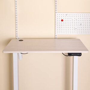 STORKING Electric Height Adjustable Standing Desk, Sit-Stand Home Office Desk with Memory Controller, Computer Workstations Computer Standing Desk with Splice Board (48 X 24, Oak)