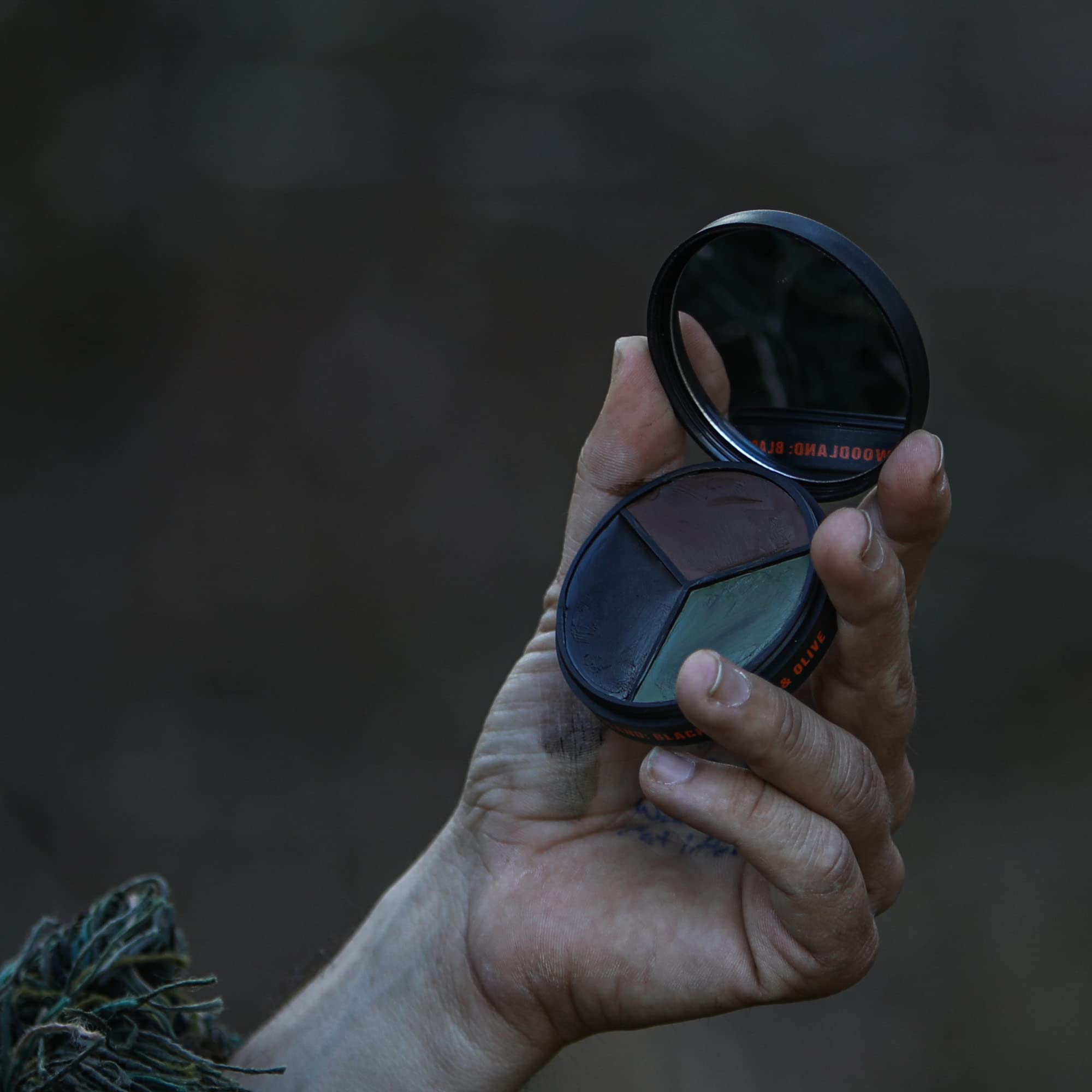 Arcturus 3-Color Camo Face Paint - Water & Sweat Resistant - Built-in Mirror for Easy Field Application