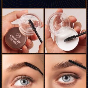 Eyebrow Soap Eyebrow Wax Kit - Clear Brow Styling Wax for Fluffy Brows, Waterproof Eye Brow Gel, Brow Soap, Long Lasting Eyebrow Makeup for Lamination Effect (Set A)