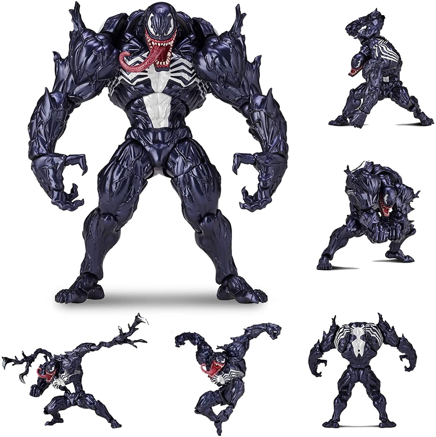 Venom Carnage Action Figure Collectible Anime Doll Model Toy PVC Joints Movable Toy Figures Collection Character Statue Decoration Ornaments (Venom)