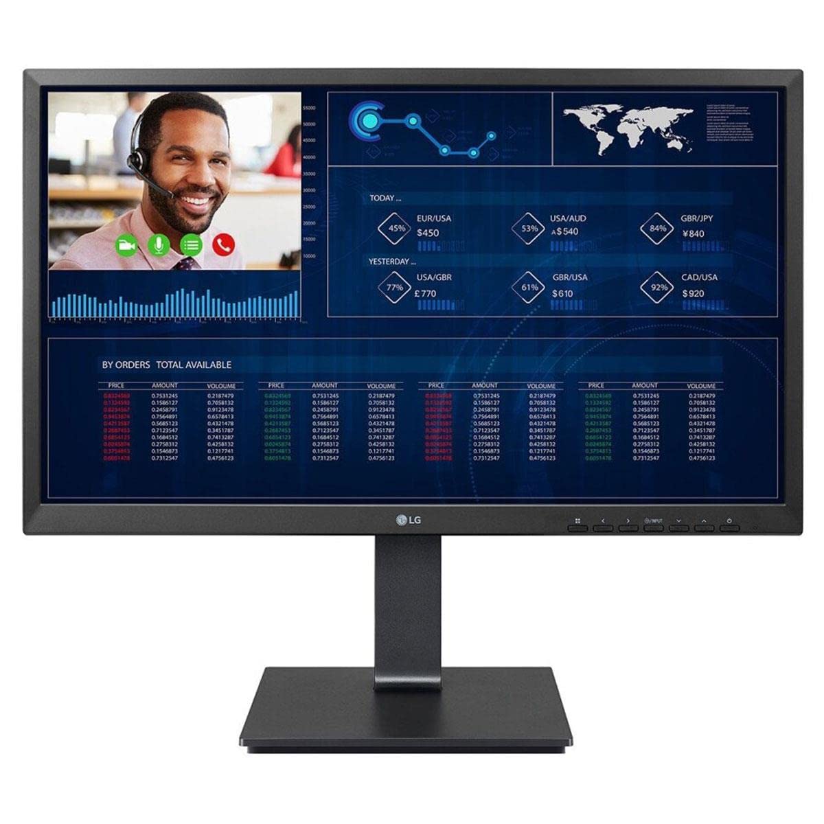 LG 24CN650N-6N 24” FHD IPS TAA All-in-One Thin Client with Quad-core Processor, Built-in FHD Webcam & Speaker