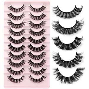 eyelashes russian volume strip lashes 5 styles mixed natural wispy d curly mink false eyelashes look like extensions 10 pairs by yawamica