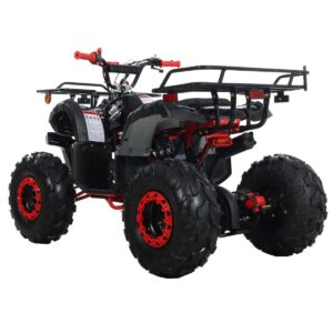 X-PRO 125cc ATV 4 Wheels Quad 125 ATV Quads with LED Lights, Big 19"/18" Tires! (Spider Red, Factory Package)