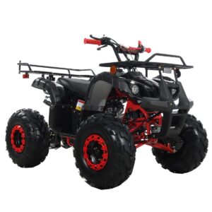 X-PRO 125cc ATV 4 Wheels Quad 125 ATV Quads with LED Lights, Big 19"/18" Tires! (Spider Red, Factory Package)