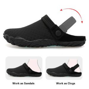 Besroad Portable Outdoor Summer Beach Walking Fashion Sneakers Althletic Water Shoes for Men Women Black 9.5 Women/8 Men