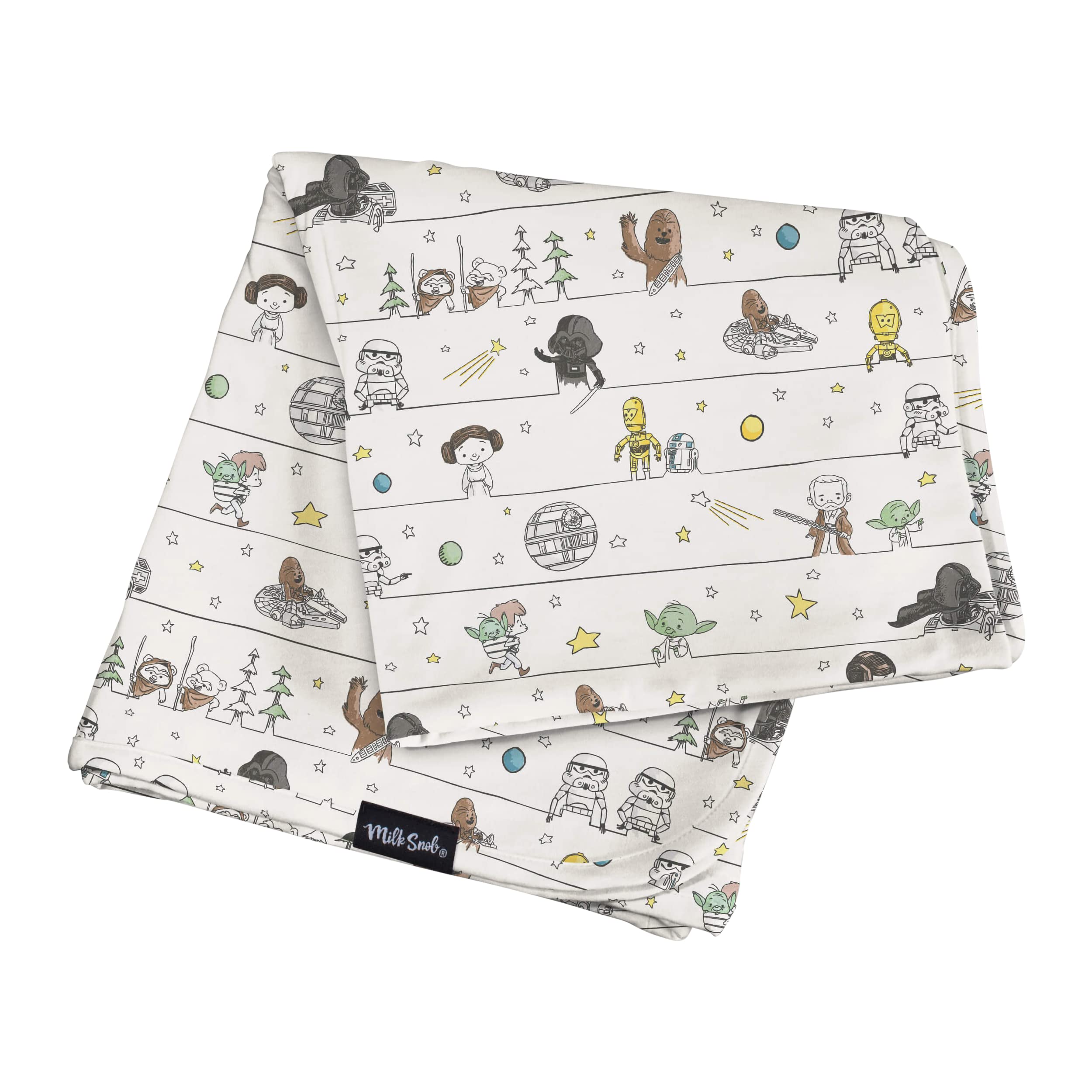 Milk Snob Star Wars Baby Blanket, Precious Padawans - Super Soft, Weighted, Dual Layer - Newborn Swaddle, Security Blanket, Nursery Room Toddler Bed Essentials, Premium Rayon Blend, 35x35