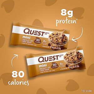 Quest Nutrition Mini Chocolate Chip Cookie Dough Protein Bars, High Protein, Low Carb, Keto Friendly, 14 Count