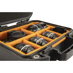 Pelican Vault - V100 Multi-Purpose Hard Case with Padded Dividers for Camera, Drone, Equipment, Electronics, and Gear (Black)