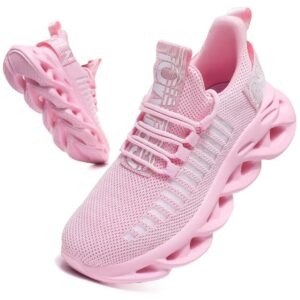 jakcuz ladies slip on shoes trainers comfortable sneakers fashion pink color shoes for women sport sneaker size 8